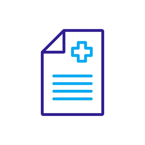 医療報告書臨床記録ベクトルアイコン 医学と医療支援のサイン 医療ウェブサイトやアプリのデザイン アプリ Uiのグラフシンボル — ストックベクタ