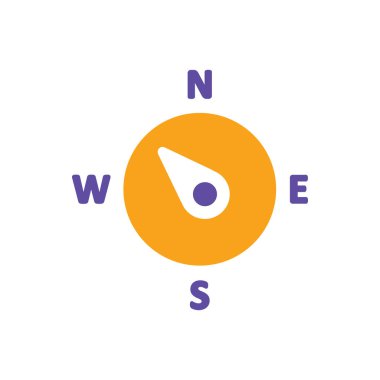 Pusula rüzgar gül vektör simgesi. Kuzeybatıya doğru. Meteoroloji işareti. Seyahat, turizm ve hava durumu web sitesi ve tasarım, logo, uygulama, UI için grafik sembolü