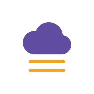 Sis ve bulut vektör simgesi. Meteoroloji işareti. Seyahat, turizm ve hava durumu web sitesi ve uygulama tasarımı, logo, uygulama, UI için grafik sembolü