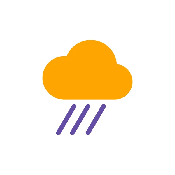 Icona Glifo Vettore Nuvola Pluviale Segno Meteorologico Simbolo Grafico Viaggi — Vettoriale Stock