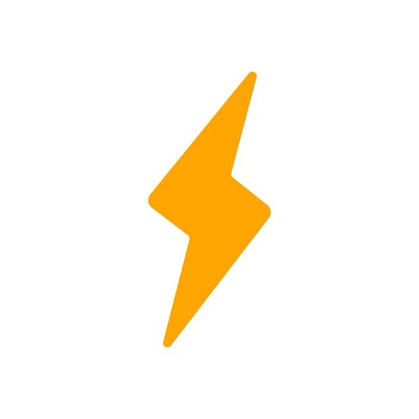 Blitz Vektor Glyphen Symbol Meteorologisches Zeichen Grafiksymbol Für Reise Tourismus — Stockvektor
