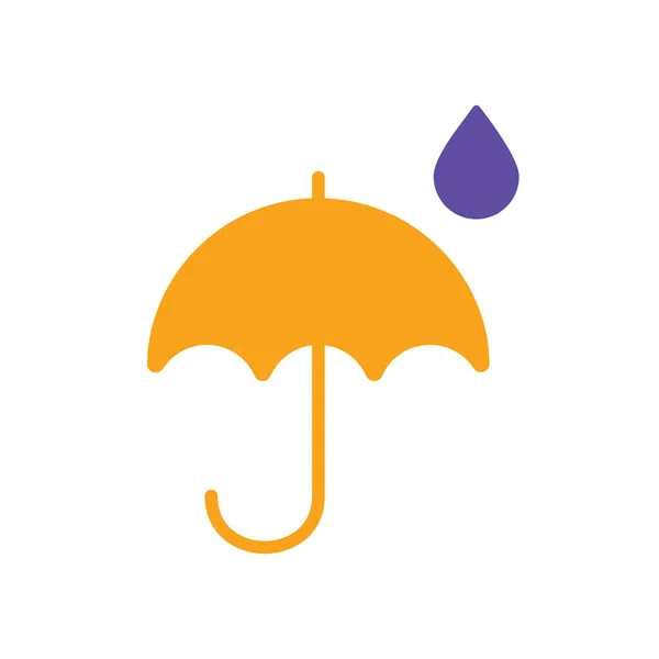 Знак Векторного Знака Зонтик Дождь Метеорологический Знак Графический Символ Путешествий — стоковый вектор