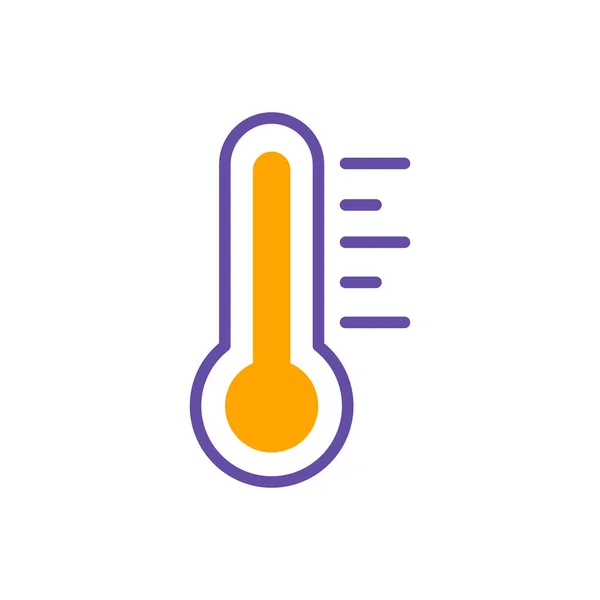 Thermometer Heat Hot Vector Glyph Icon Meteorology Sign Graph Symbol — Stock Vector