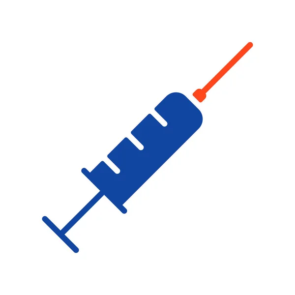 Ikona Vektorového Glyfu Stříkačky Léky Zdravotní Péče Znamení Lékařské Podpory — Stockový vektor