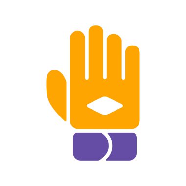 Eldiven vektör simgesini çalıştır. İnşaat, onarım ve inşaat. Web sitenizin tasarımı için grafik sembolü, logo, uygulama, UI