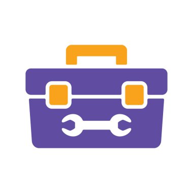 Tolbox vektör simgesi. İnşaat, onarım ve inşaat. Web sitenizin tasarımı için grafik sembolü, logo, uygulama, UI