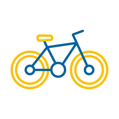 Bisiklet vektör simgesi. Kamp tabelası. Seyahat ve turizm web sitesi ve uygulama tasarımı, logo, uygulama, UI için grafik sembolü