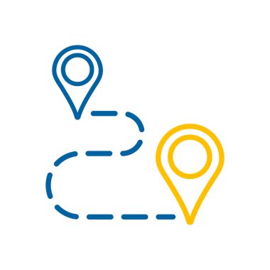 Yönlendirme simgesi. Navigasyon işareti. Seyahat ve turizm web sitesi ve uygulama tasarımı, logo, uygulama, UI için grafik sembolü