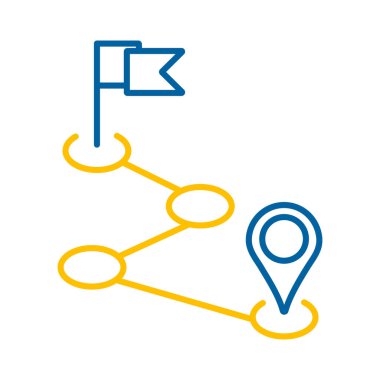 Yönlendirme simgesi. Navigasyon işareti. Seyahat ve turizm web sitesi ve uygulama tasarımı, logo, uygulama, UI için grafik sembolü