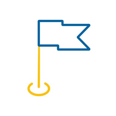 Bayrak GPS pin vektör simgesi. Navigasyon işareti. Seyahat ve turizm web sitesi ve uygulama tasarımı, logo, uygulama, UI için grafik sembolü