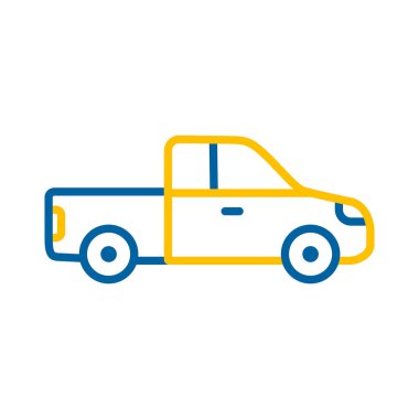 Pickcar yassı vektör simgesi. Seyahat ve turizm web sitesi ve uygulama tasarımı, logo, uygulama, UI için grafik sembolü