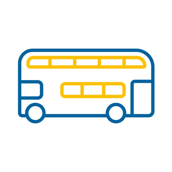 Doppeldeckerbus Flachvektorsymbol Grafik Symbol Für Reise Und Tourismus Website Und — Stockvektor