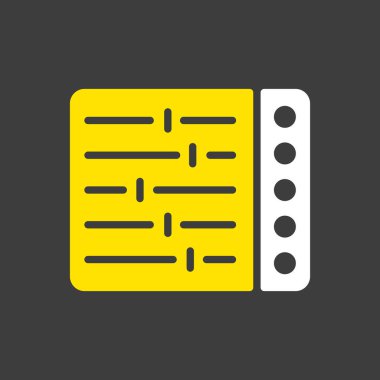 Koyu arkaplanda konsol vektör simgesi karıştırılıyor. Müzik ve ses web sitesi için grafik sembolü ve uygulama tasarımı, logo, uygulama, UI