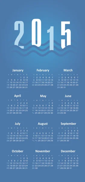 Calendar 2015 year — Stock Vector