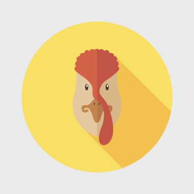 Türkiye uzun gölge düz simgesiyle