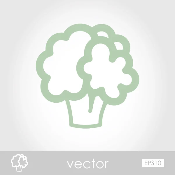 Vector icono de coliflor — Vector de stock