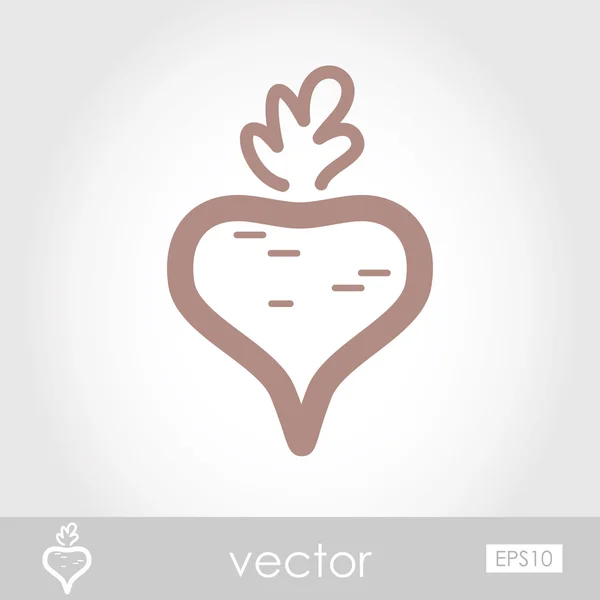 Icono de remolacha vector — Vector de stock