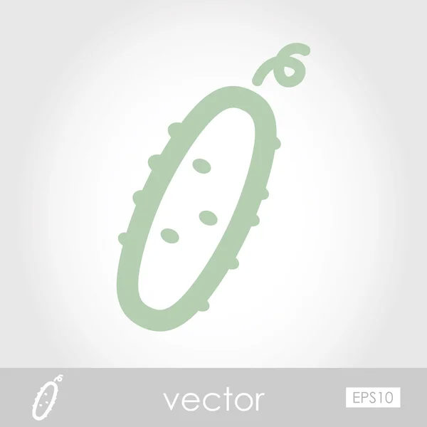 Vector komkommer pictogram — Stockvector