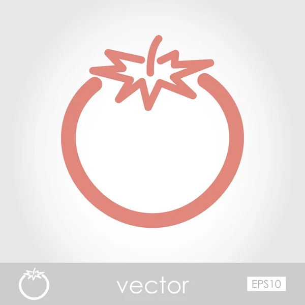 Ícone de tomate vetorial — Vetor de Stock