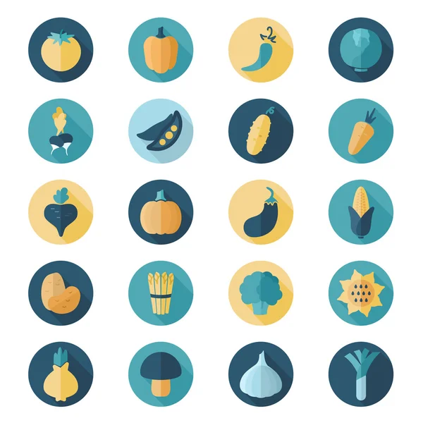 Vegetable flat icon with long shadow — Stock Illustration Vegetable flat icon with long shadow Stock Vector