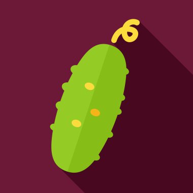 Salatalık uzun gölge düz simgesiyle