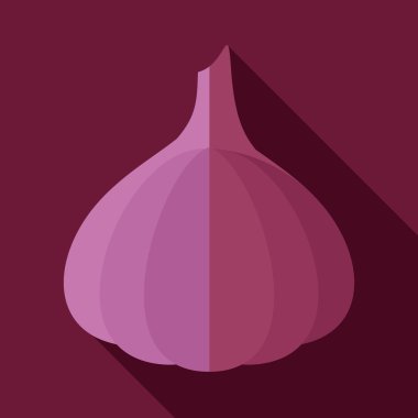 Sarımsak uzun gölge düz simgesiyle