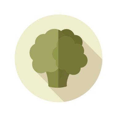 Uzun gölge ile karnabahar düz simgesi