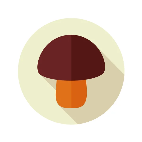 Icona piatta a fungo con lunga ombra — Vettoriale Stock