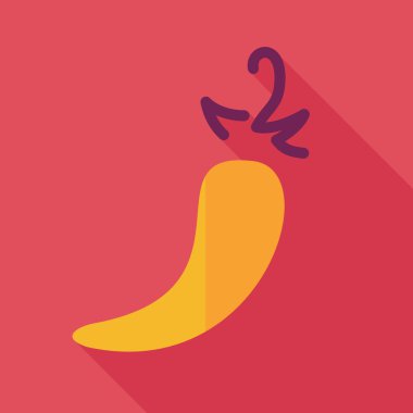 Biber biber uzun gölge düz simgesiyle