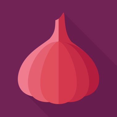 Sarımsak uzun gölge düz simgesiyle