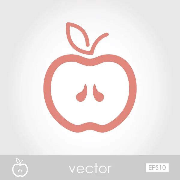 Vektorsymbol Apfel — Stockvektor