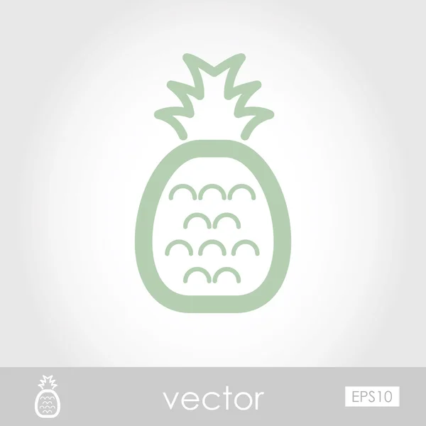 Ícone de abacaxi vetorial — Vetor de Stock