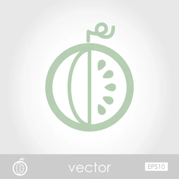 Vector watermeloen pictogram — Stockvector