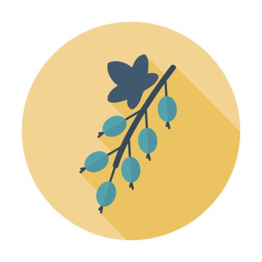 Frenk üzümü uzun gölge düz simgesiyle