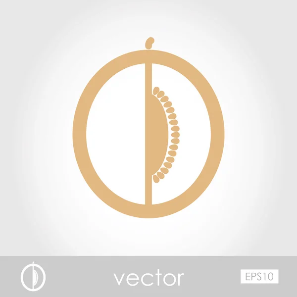 Vektormelonen-Symbol — Stockvektor