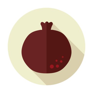 Uzun gölge Garnet düz simgesi