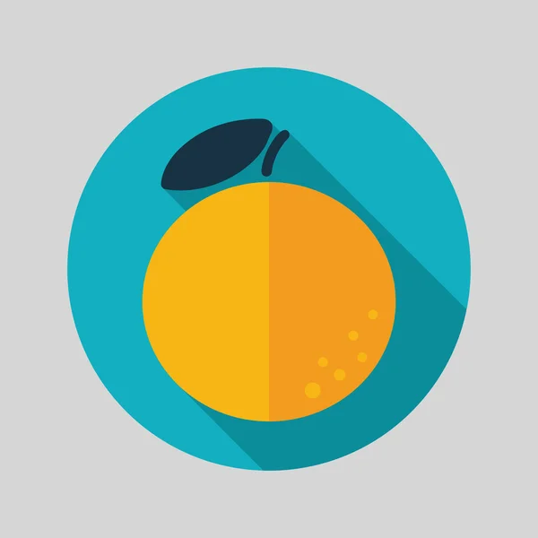 Orange flat ikonen med långa skugga — Stock vektor
