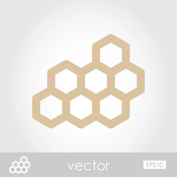 Nido de abeja icono vector — Vector de stock