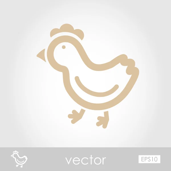 Pollo vector icono — Vector de stock