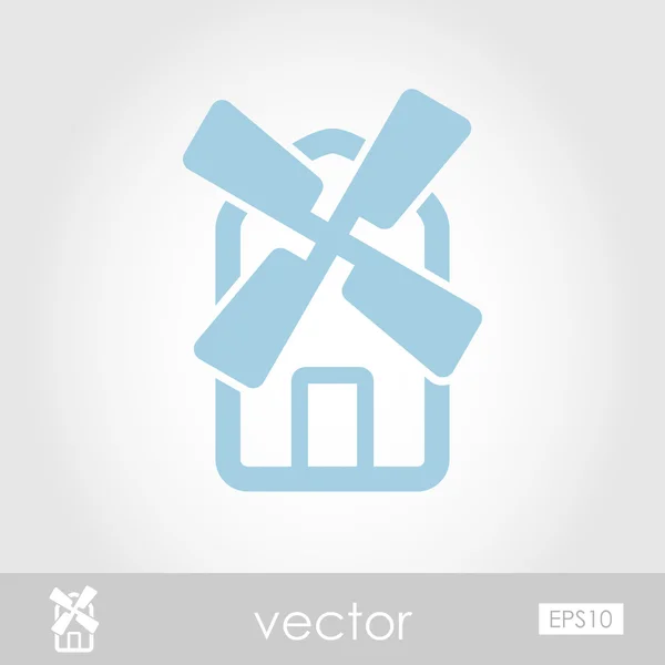 Ikona vektoru větrného mlýna — Stockový vektor