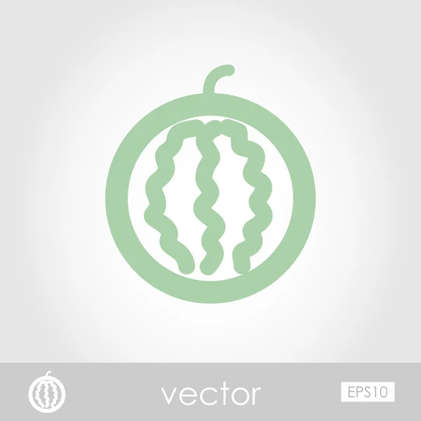 Watermeloen vector pictogram — Stockvector