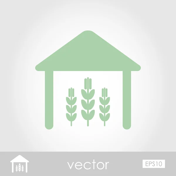 Icono de vector granero — Vector de stock