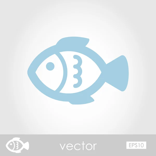 Icona vettoriale pesce — Vettoriale Stock