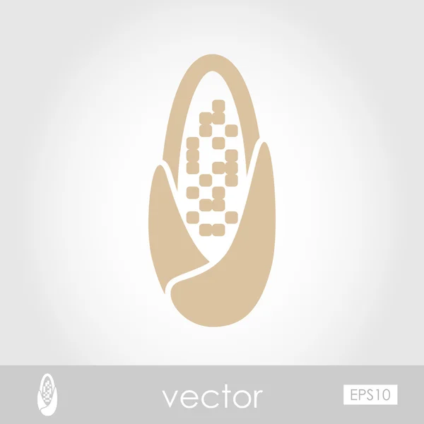 Ícone do vetor de espiga de milho — Vetor de Stock