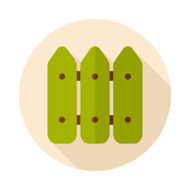 Çit uzun gölge düz simgesiyle