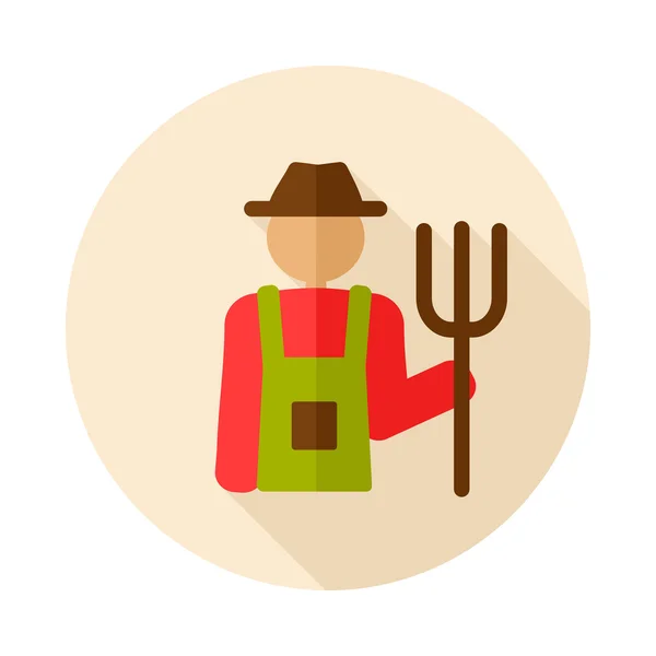Farmersflat icon with long shadow — Stock Vector