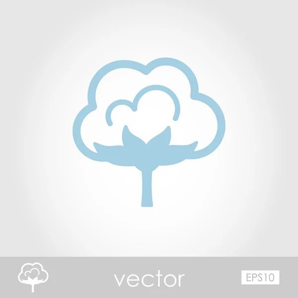 Icono vector de algodón — Vector de stock