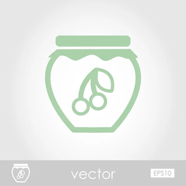 Векторная икона вишневого джема Векторная Графика