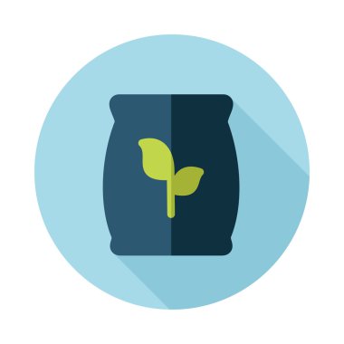 Uzun gölge ile gübre düz simgesi