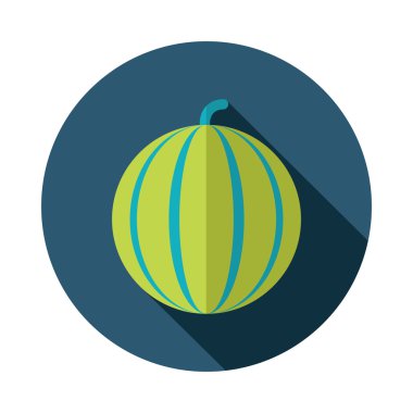 Uzun gölge ile karpuz düz simgesi